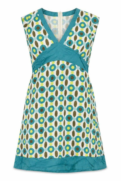 Urban Behavior Womens Multicoloured Geometric Cotton Shift Size 12 V-Neck Zip