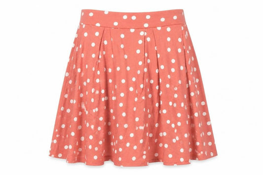 ASOS Womens Orange Polka Dot Cotton Skater Skirt Size 6