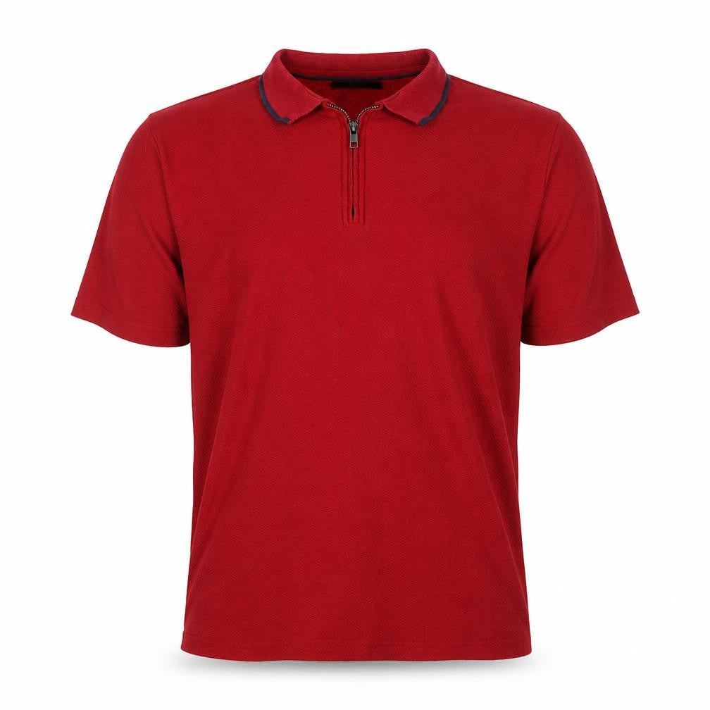 ACW85 Mens Red Polyester Polo Size XL Collared Pullover
