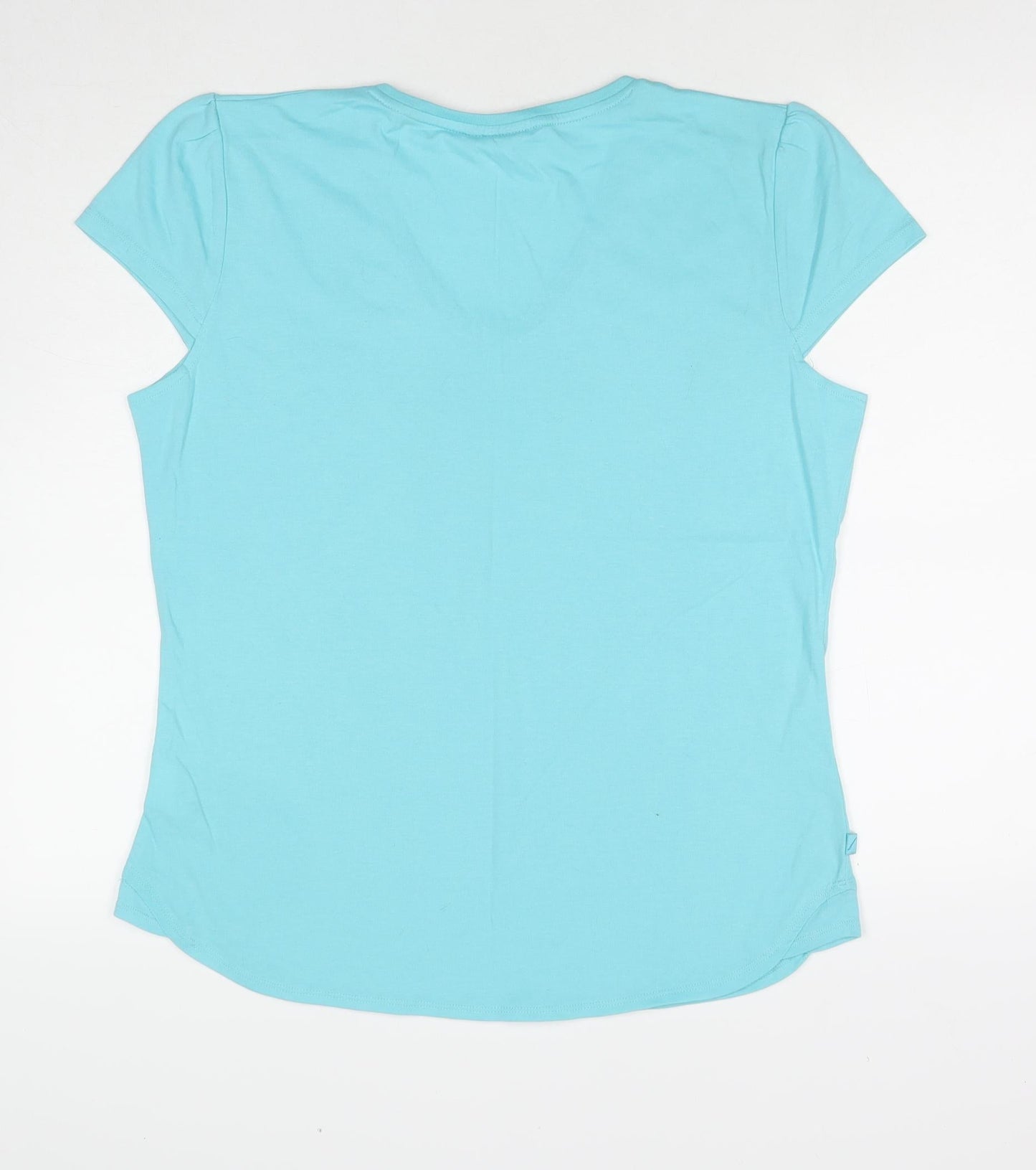 LA Gear Womens Blue Cotton Basic T-Shirt Size 20 Round Neck