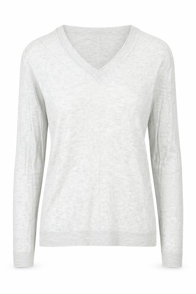 NEXT Womens Grey V-Neck Viscose Pullover Jumper Size 10