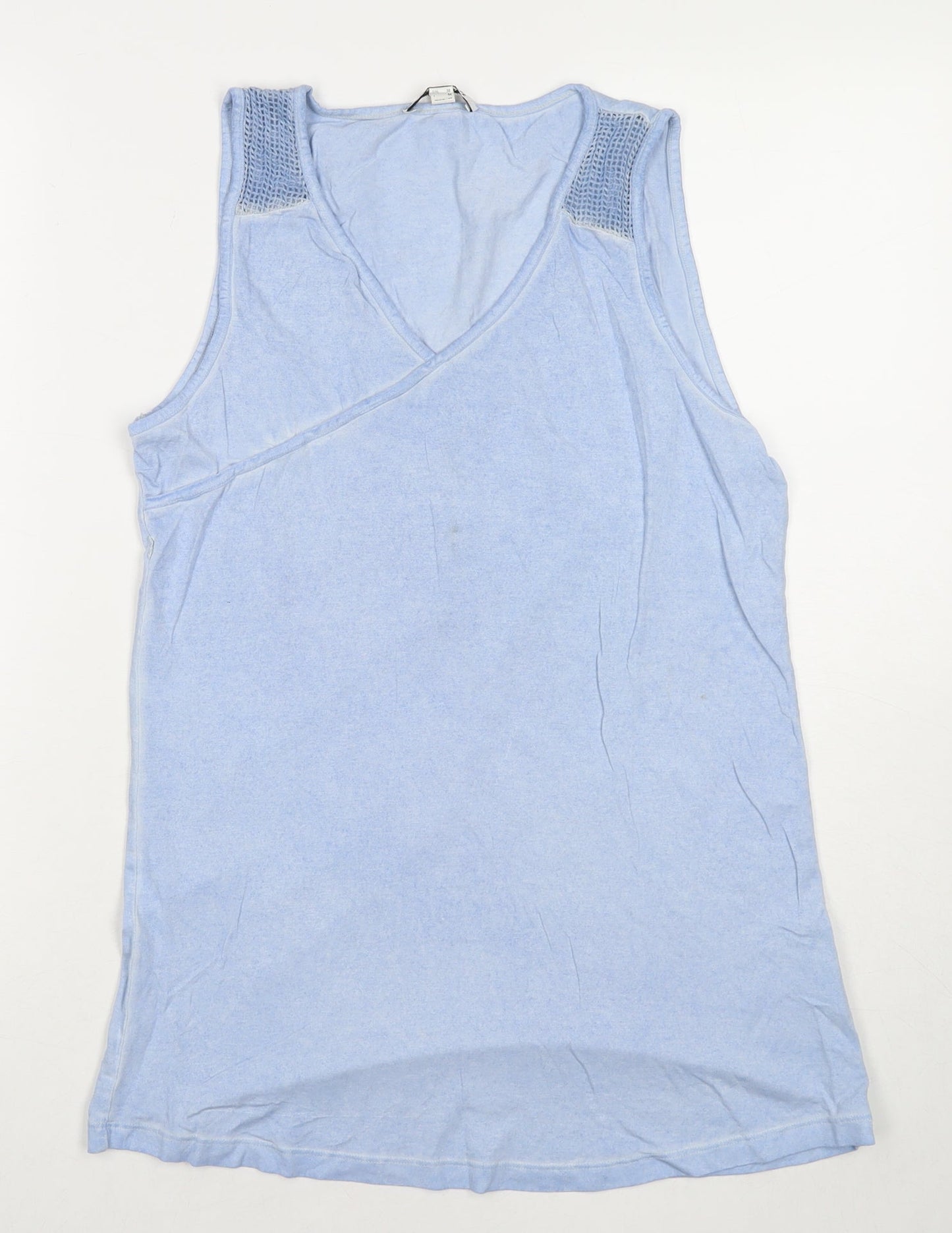 Steilmann Womens Blue Viscose Basic Tank Size 12 V-Neck