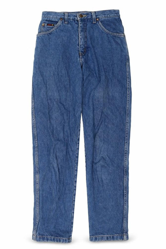 Jinglerss Womens Blue Polyester Blend Straight Jeans Size 28 in L31 in Regular Zip