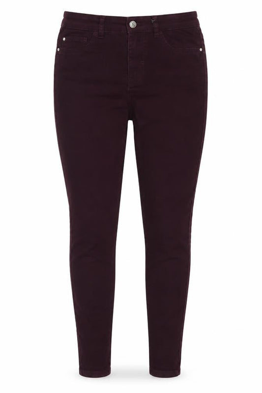 F&F Womens Purple Cotton Skinny Jeans Size 10 L28 in Regular Zip
