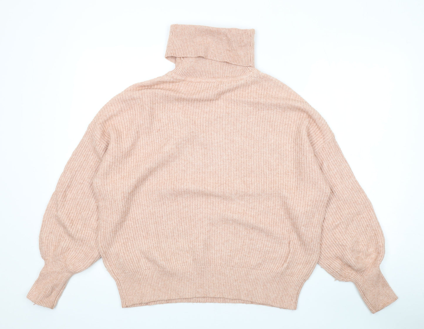 Only Womens Pink Roll Neck Viscose Pullover Jumper Size M