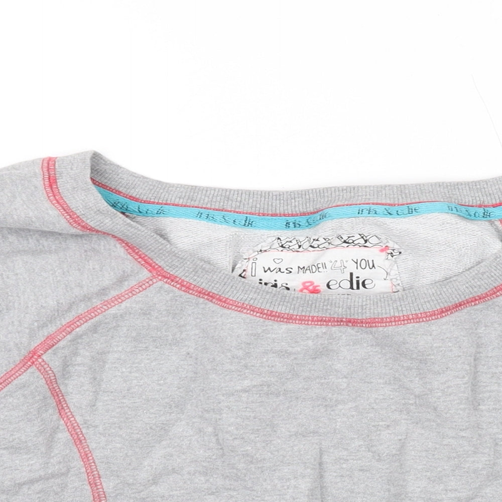Debenhams Womens Grey Cotton Pullover Sweatshirt Size 14 Pullover
