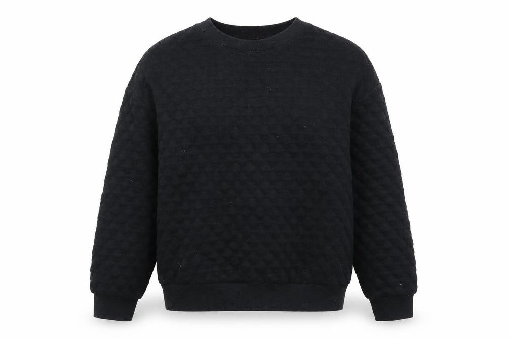 Marks & Spencer Womens Black Argyle/Diamond Polycotton Pullover Sweatshirt Size 12 Pullover