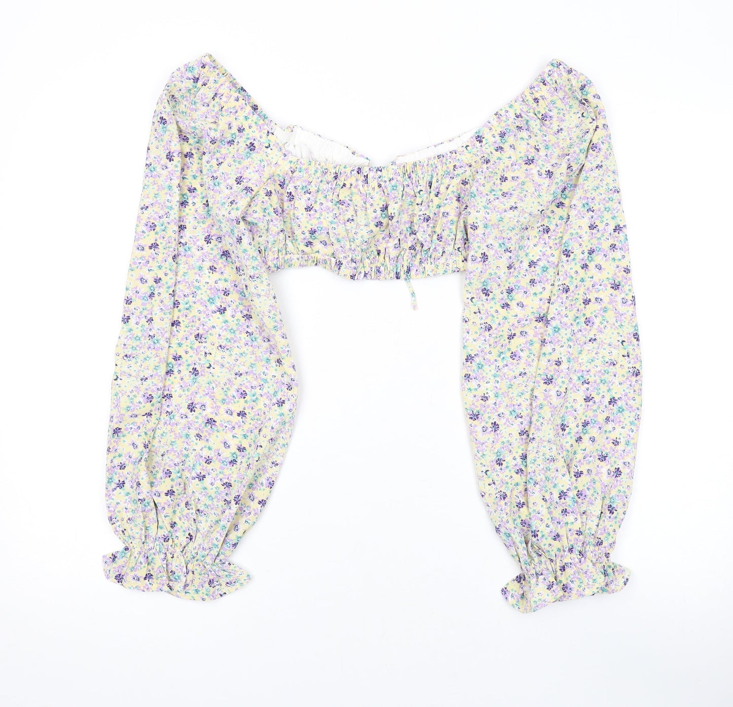 Love Triangle Womens Multicoloured Floral Polyester Basic Blouse Size 8 Sweetheart