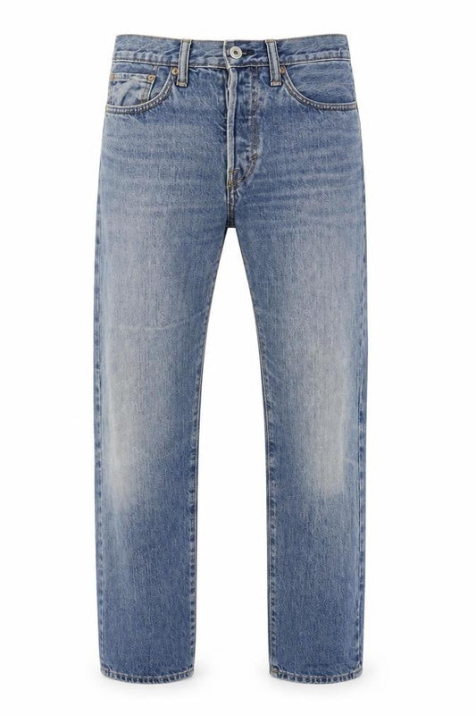H&M Mens Blue Cotton Straight Jeans Size 30 in L31 in Regular Button