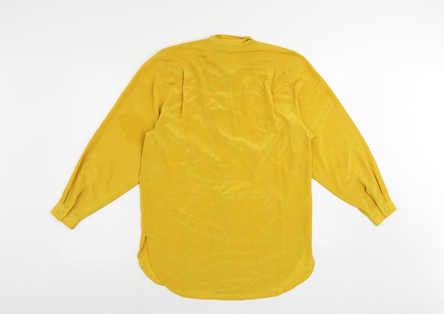 Principles Womens Yellow Polyester Tunic Button-Up Size 10 Collared