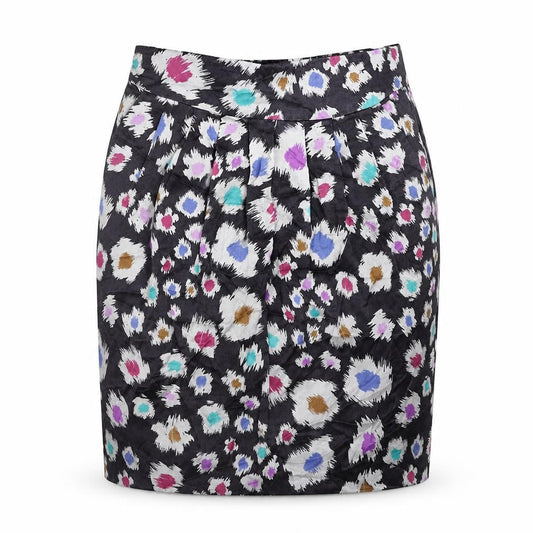 Great Plains Womens Blue Geometric Viscose A-Line Skirt Size 14 Zip
