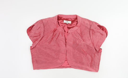 CC Womens Pink Jacket Size 18 Hook & Eye