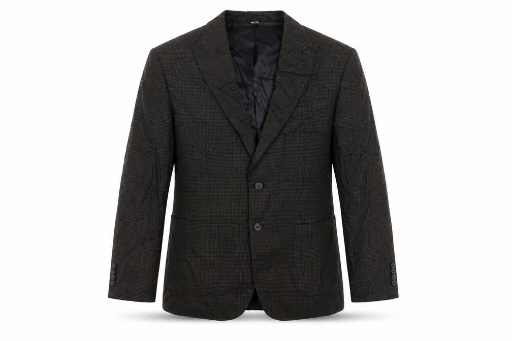 Marks & Spencer Mens Brown Geometric Linen Jacket Suit Jacket Size 40 Regular