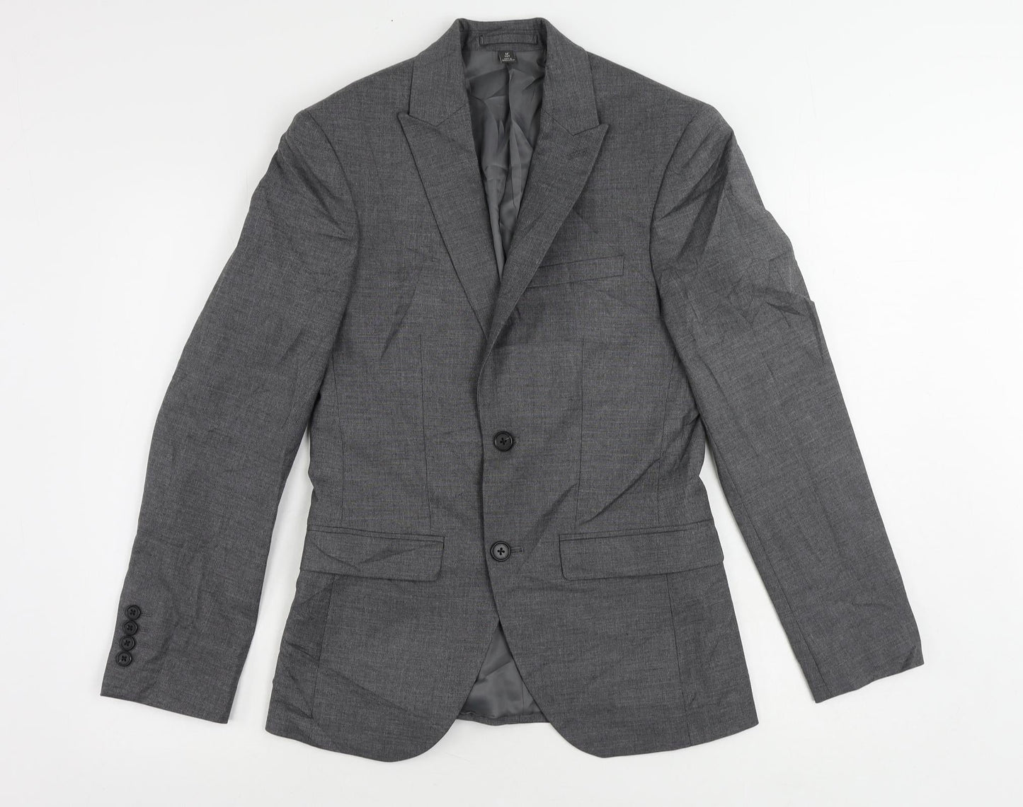 Marks and Spencer Mens Grey Polyester Jacket Suit Jacket Size 34 Regular