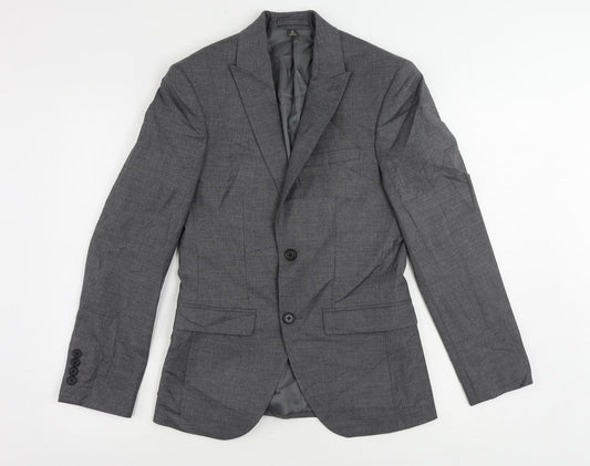Marks and Spencer Mens Grey Polyester Jacket Suit Jacket Size 34 Regular