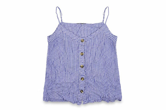 Select Womens Blue Striped Viscose Camisole Tank Size 14 Scoop Neck