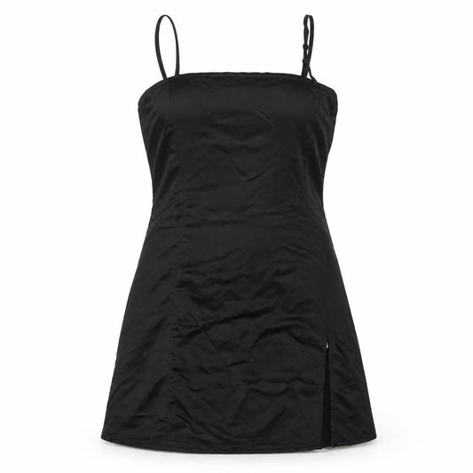 As You Womens Black Polyester Mini Size 10 Square Neck Zip