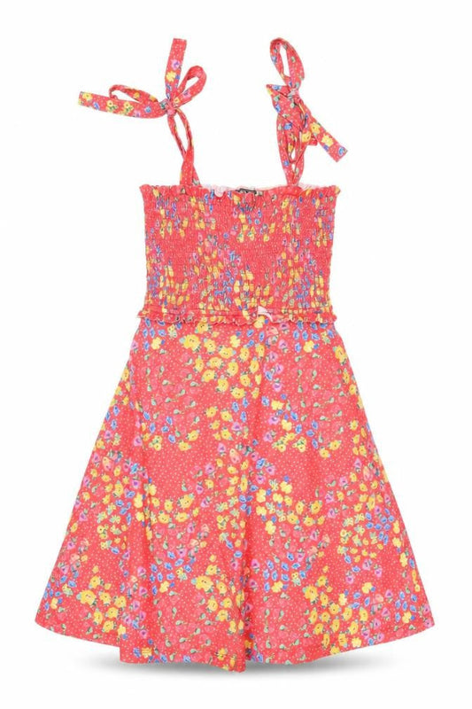 Lipsy Womens Red Floral Polyester Skater Dress Size 8 Square Neck Pullover