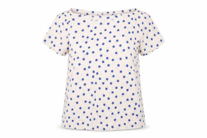Zara Womens Pink Geometric Polyester Basic T-Shirt Size M Boat Neck