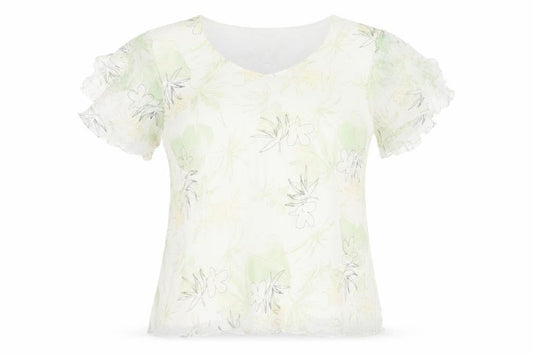 Soul Womens Multicoloured Floral Polyester Basic T-Shirt Size 20 V-Neck