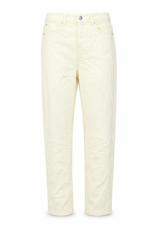 Marks & Spencer Womens Yellow Cotton Mom Jeans Size 10 L25 in Regular Button