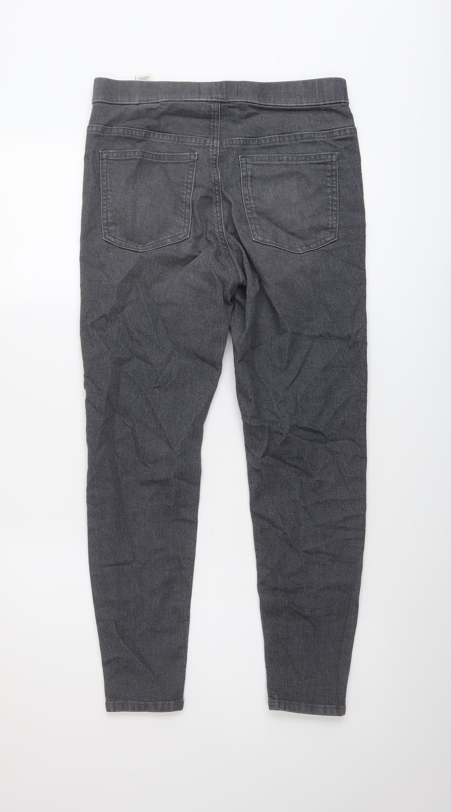 Marks and Spencer Womens Grey Cotton Jegging Jeans Size 10 L25 in Regular
