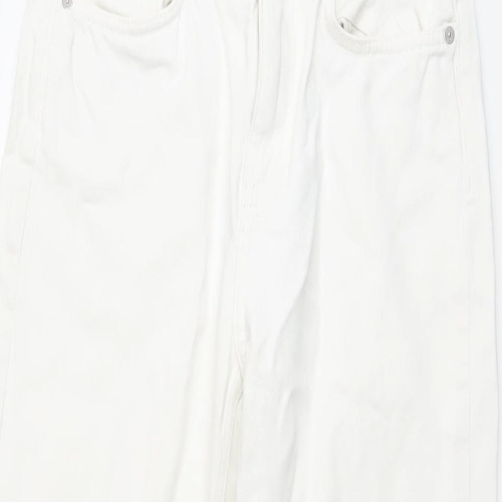 Weekday Womens Ivory Cotton Straight Jeans Size 25 in L28 in Regular Button