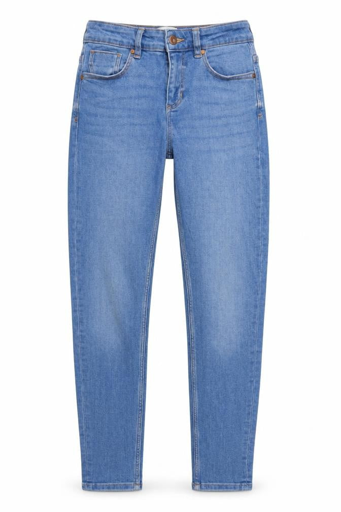 Zara Womens Blue Cotton Skinny Jeans Size 8 L27 in Regular Button