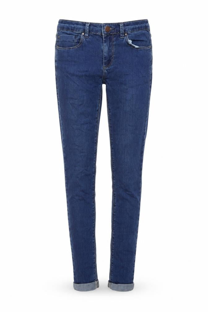 Topshop Womens Blue Cotton Skinny Jeans Size 28 L28 in Regular Button