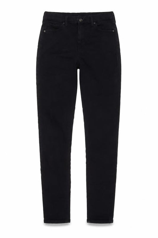 Topshop Womens Black Cotton Skinny Jeans Size 30 in L31 in Regular Button