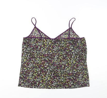 Per Una Womens Multicoloured Geometric Polyester Camisole Tank Size 22 V-Neck