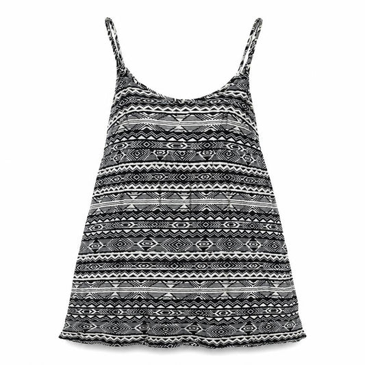 Divided by H&M Womens Black Geometric Polyester A-Line Size 12 Scoop Neck Pullover