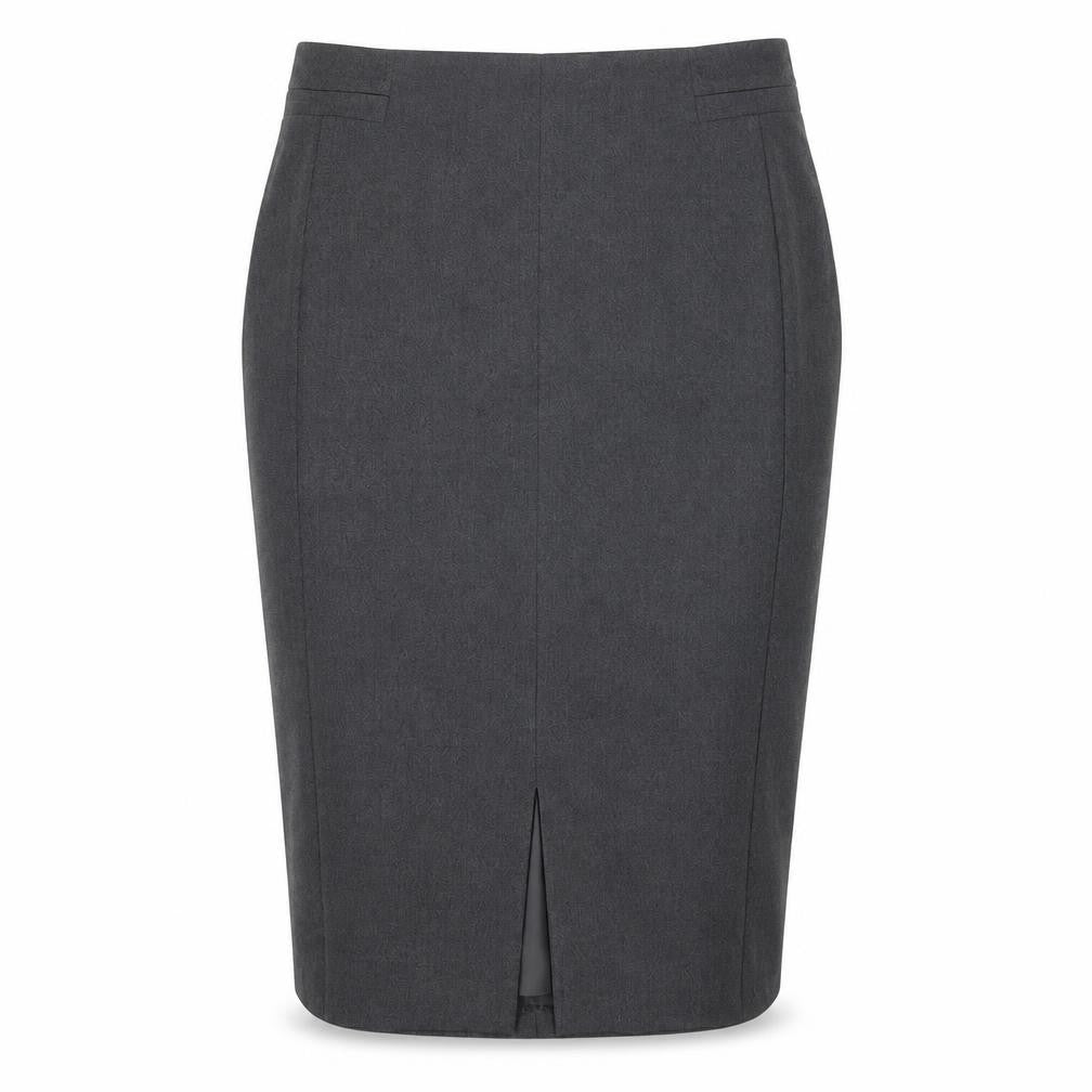 Marks & Spencer Womens Grey Polyester Straight & Pencil Skirt Size 12 Zip