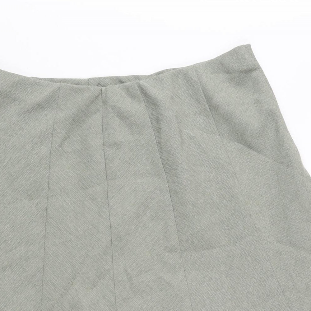 EWM Womens Grey Polyester A-Line Skirt Size 28 in