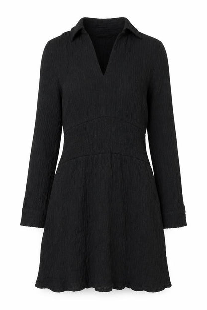 Zara Womens Black Acrylic A-Line Size S Collared Pullover