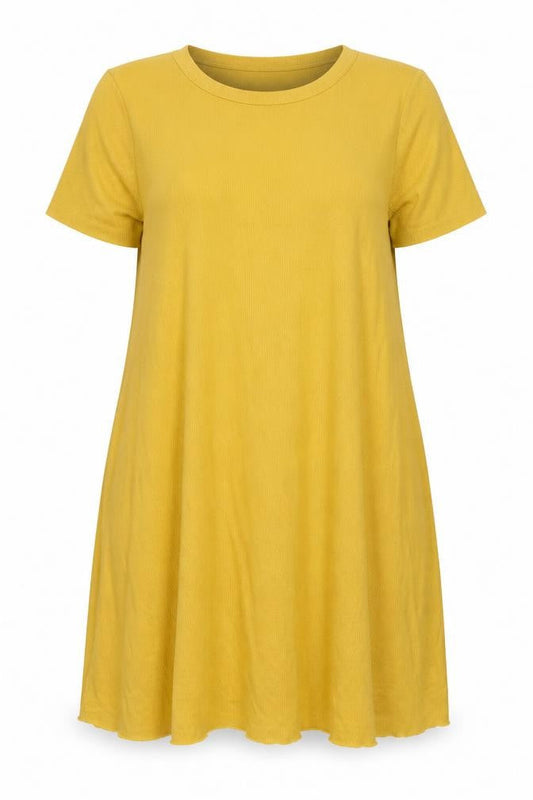New Look Womens Yellow Polyester A-Line Size 22 Round Neck Pullover
