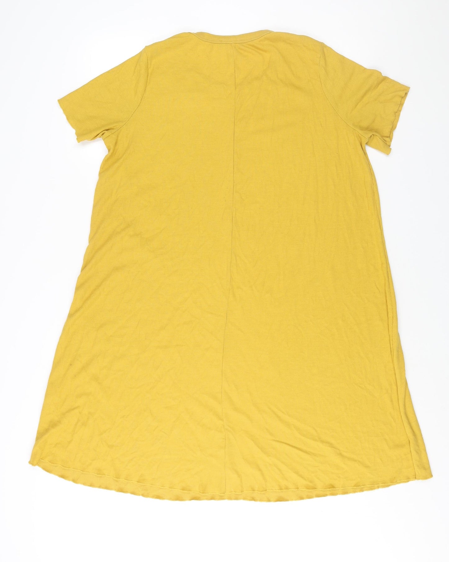 New Look Womens Yellow Polyester A-Line Size 22 Round Neck Pullover