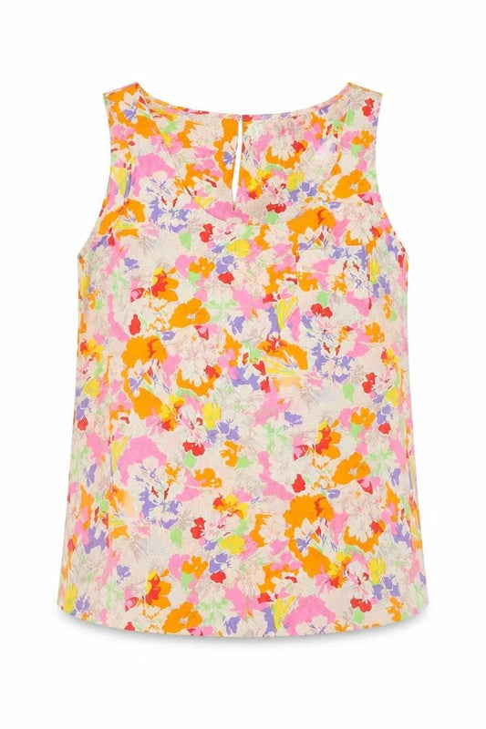 Oasis Womens Multicoloured Floral Polyester Camisole Blouse Size 12 Scoop Neck
