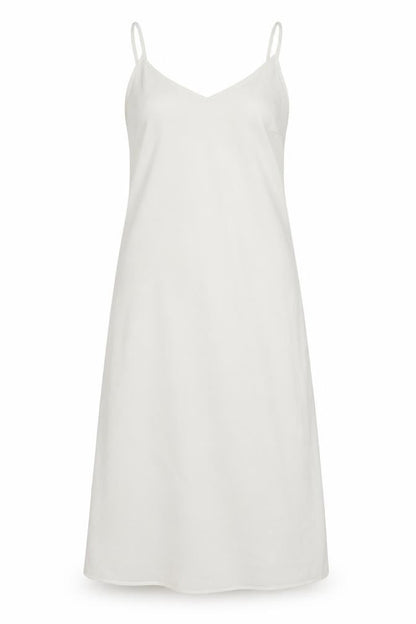 Marks & Spencer Womens White Polyester Tank Dress Size 14 V-Neck Pullover