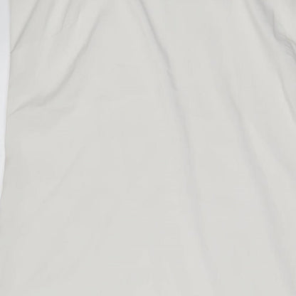 Marks & Spencer Womens White Polyester Tank Dress Size 14 V-Neck Pullover