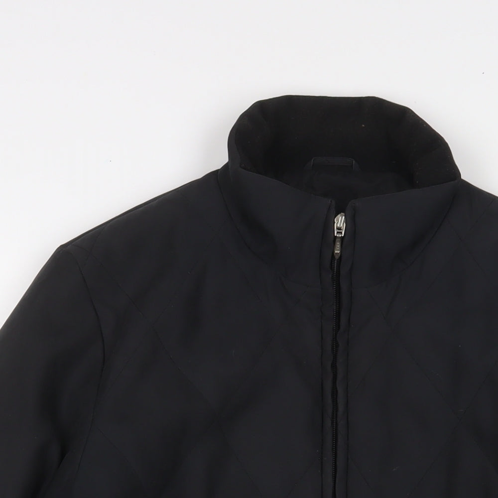 Outer Layer Womens Black Jacket Coat Size 14 Zip - Pockets