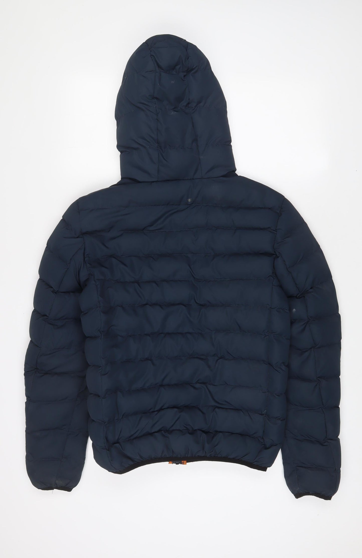 Brave Soul Mens Blue Quilted Coat Size XS Zip