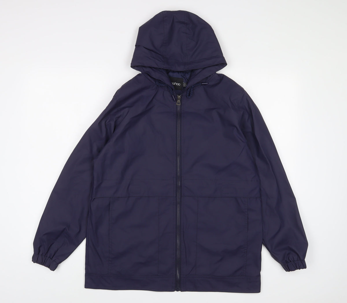 Boohoo Womens Blue Jacket Size 8 Zip