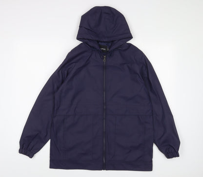 Boohoo Womens Blue Jacket Size 8 Zip