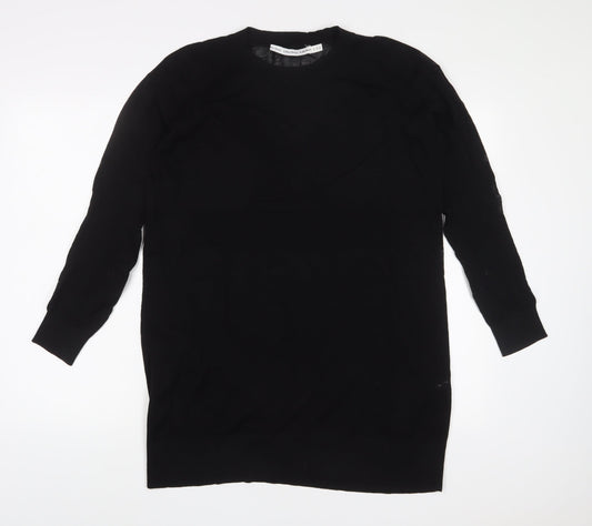 & Other Stories Womens Black Polyamide A-Line Size S Crew Neck Pullover