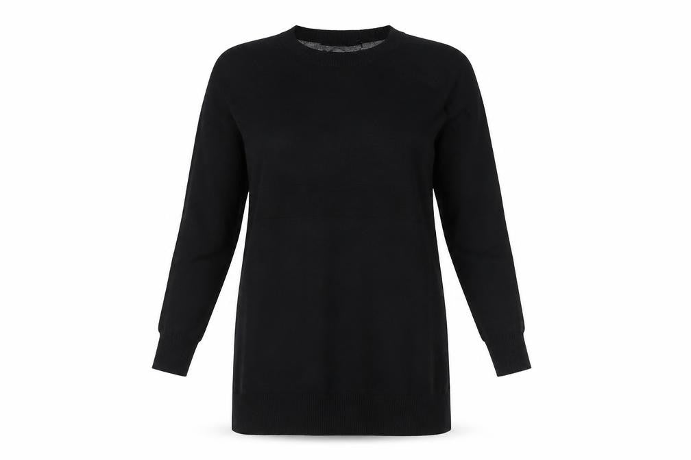 & Other Stories Womens Black Polyamide A-Line Size S Crew Neck Pullover