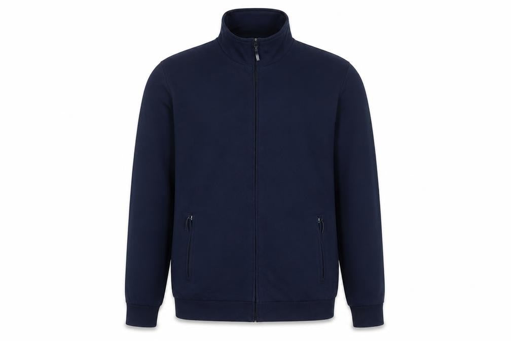 Damart Mens Blue Polyester Full Zip Sweatshirt Size M - Zip Pockets