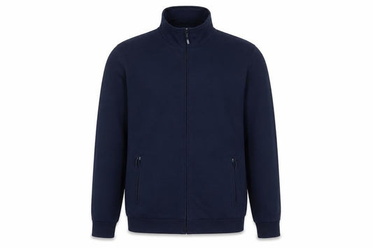 Damart Mens Blue Polyester Full Zip Sweatshirt Size M - Zip Pockets