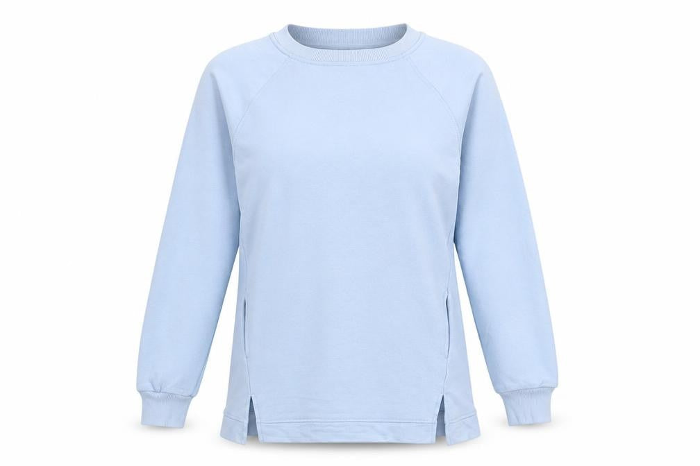 Marks & Spencer Womens Blue Cotton Pullover Sweatshirt Size 8 Pullover