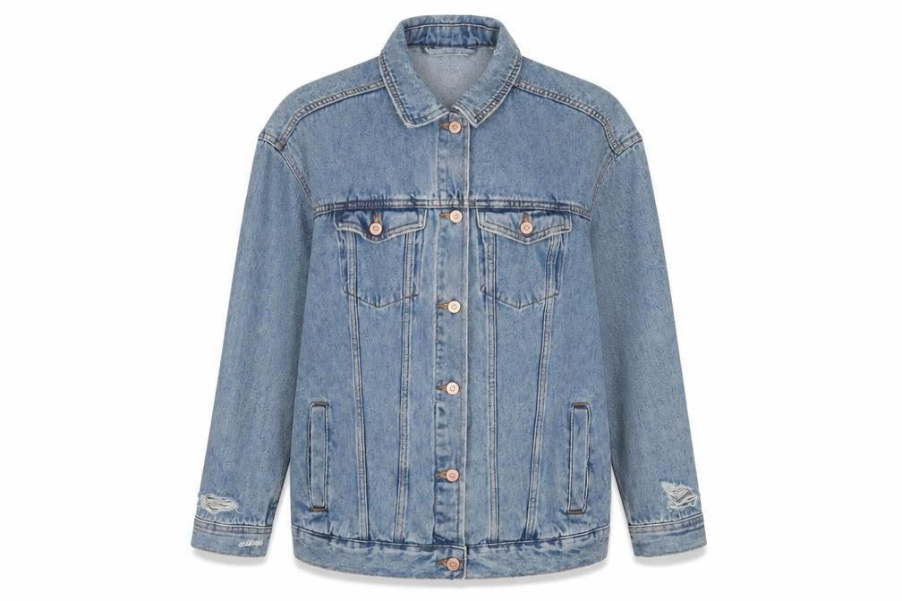 New Look Womens Black Jacket Size 10 Button - Distressed, Pockets